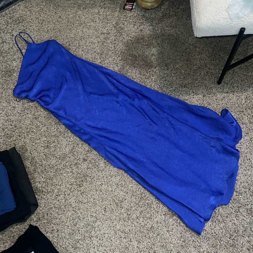 Zara bright blue dress